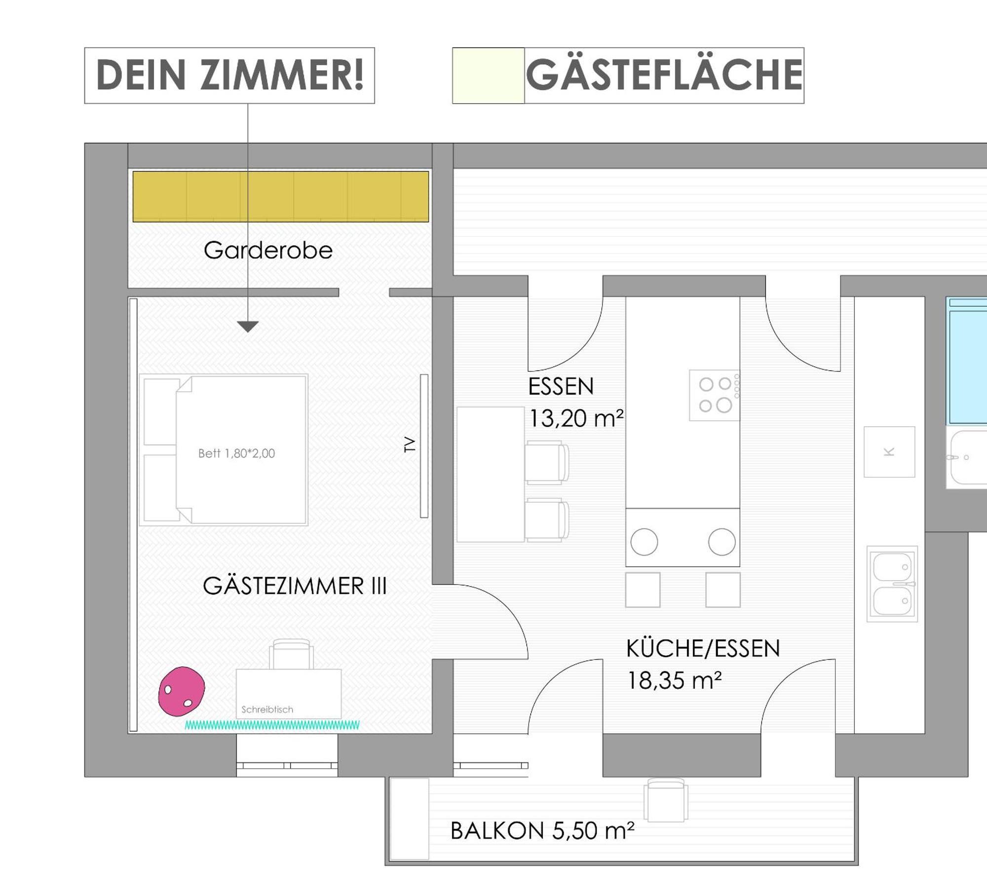 Helles Zimmer Mit Kingsize-Bett MHG Buitenkant foto